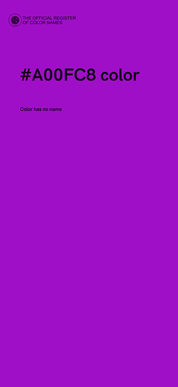 #A00FC8 color image