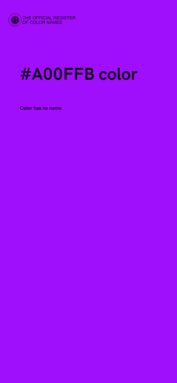 #A00FFB color image