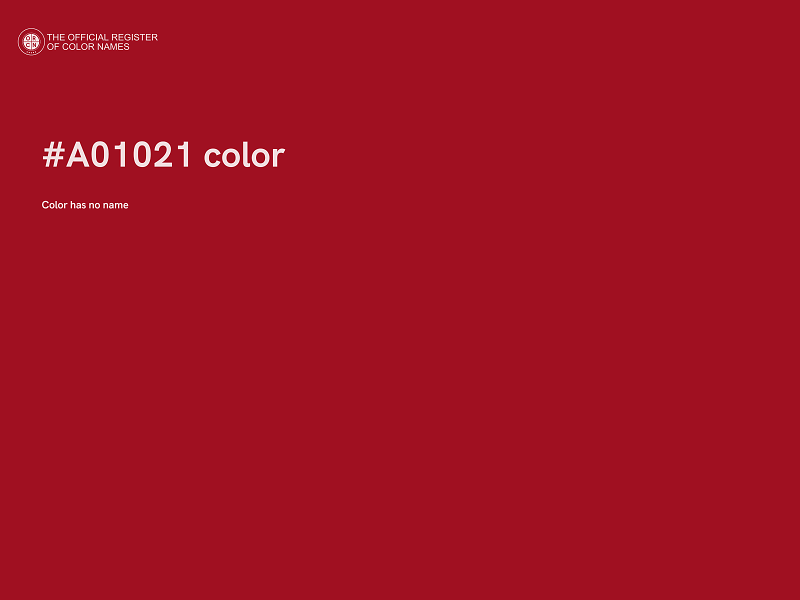 #A01021 color image