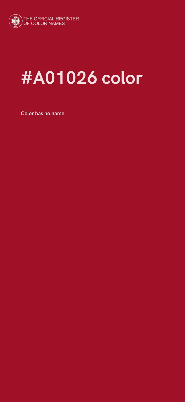 #A01026 color image