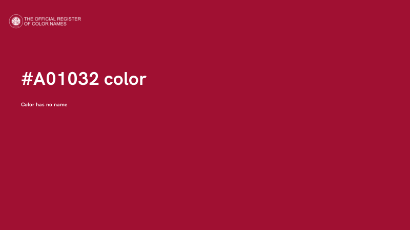 #A01032 color image