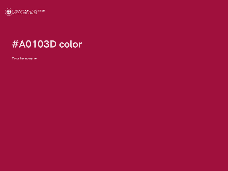 #A0103D color image