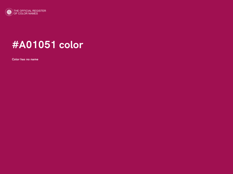 #A01051 color image