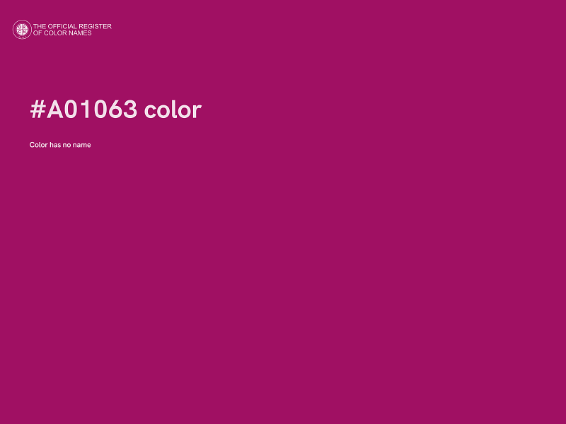 #A01063 color image