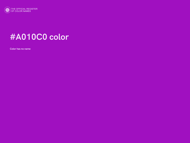 #A010C0 color image