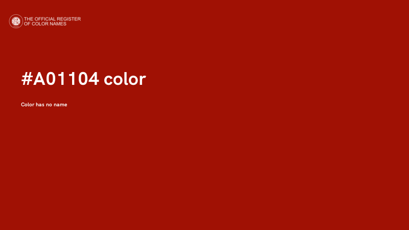 #A01104 color image
