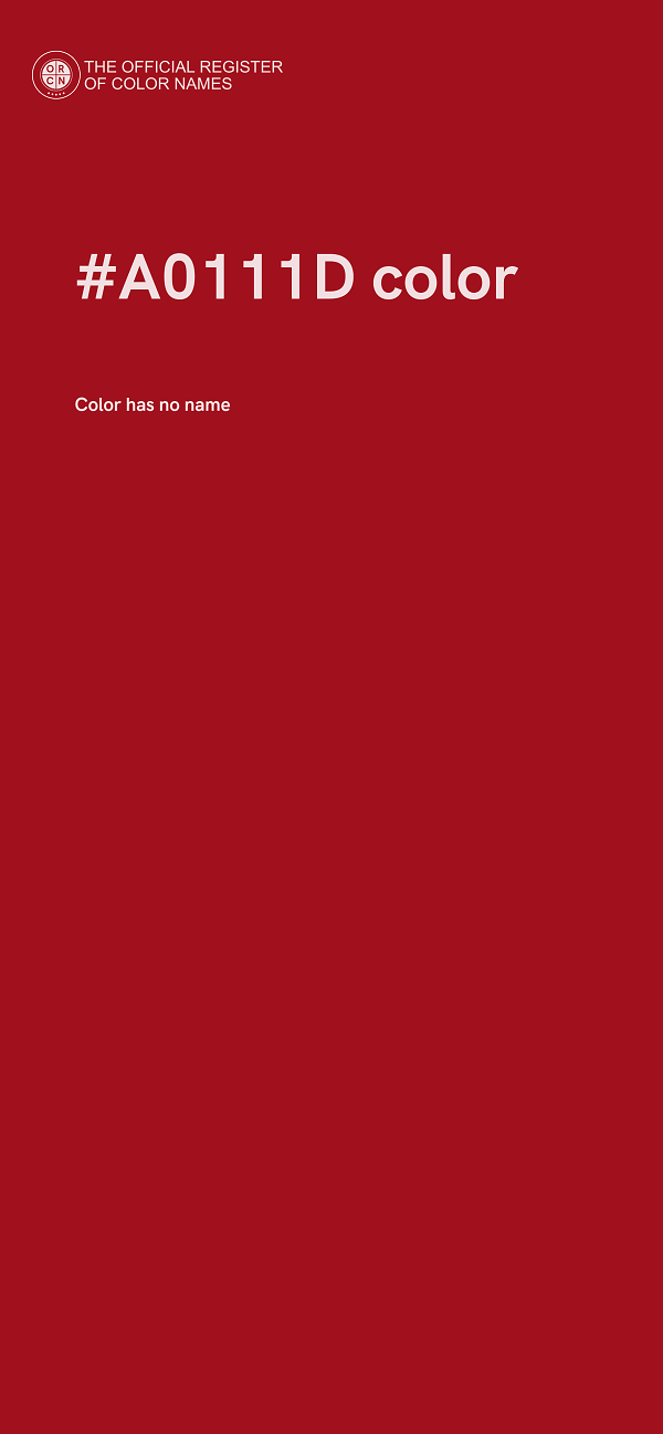 #A0111D color image