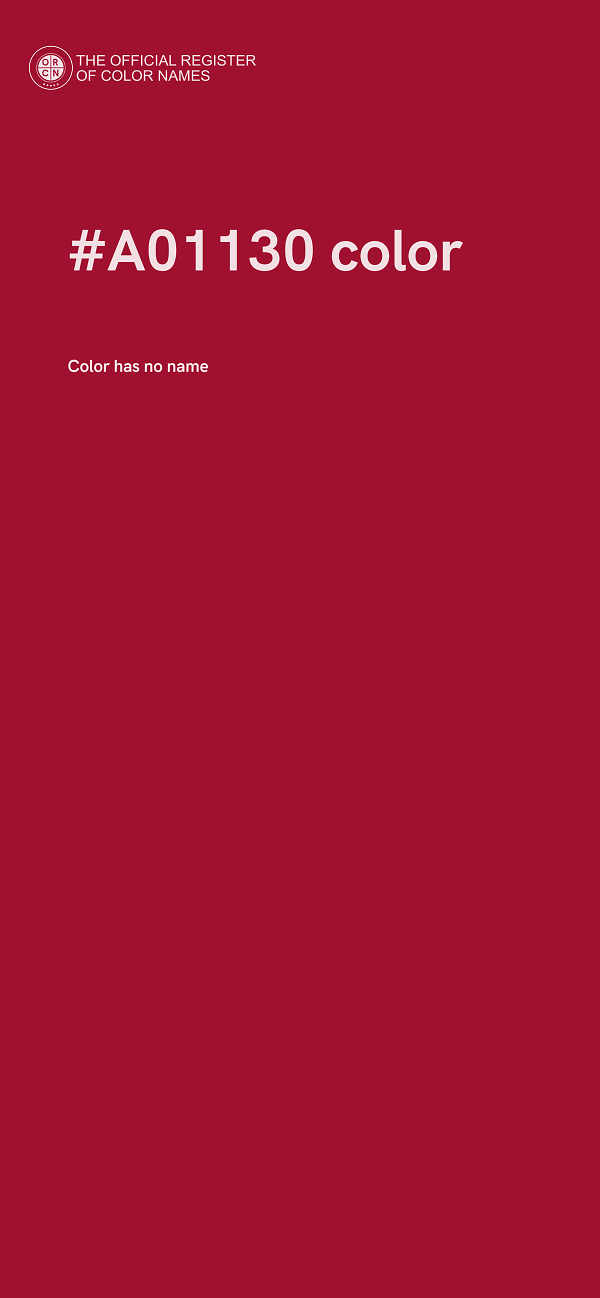 #A01130 color image