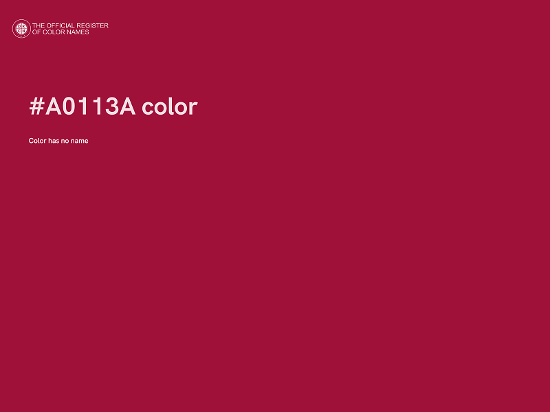 #A0113A color image