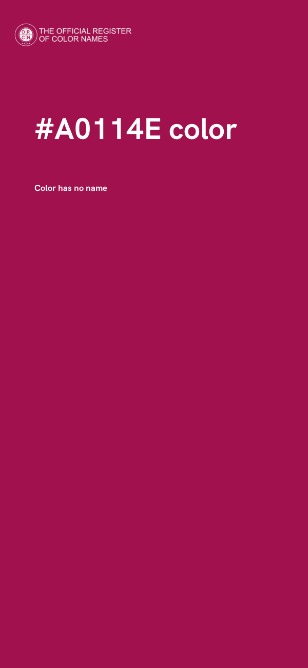 #A0114E color image