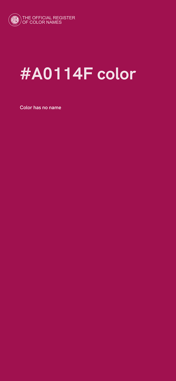 #A0114F color image