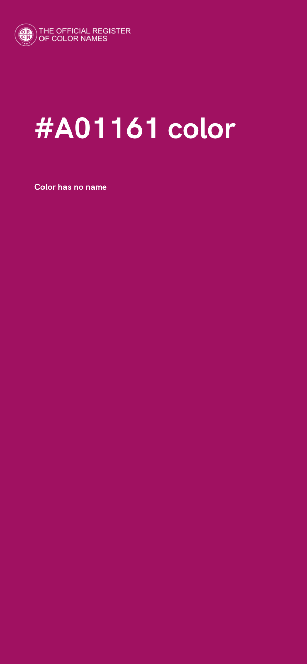 #A01161 color image