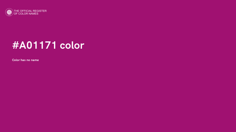#A01171 color image