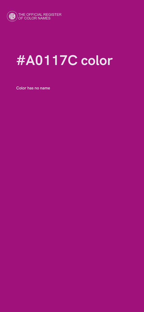 #A0117C color image