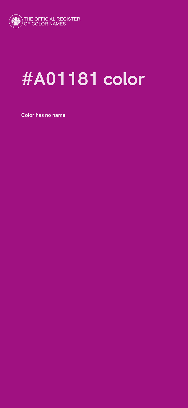 #A01181 color image