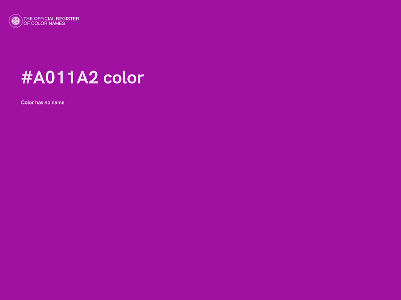 #A011A2 color image