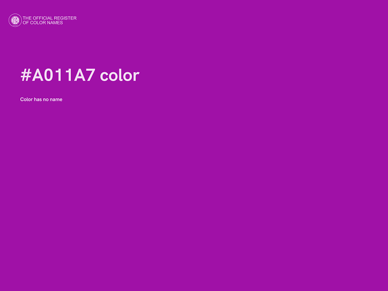 #A011A7 color image