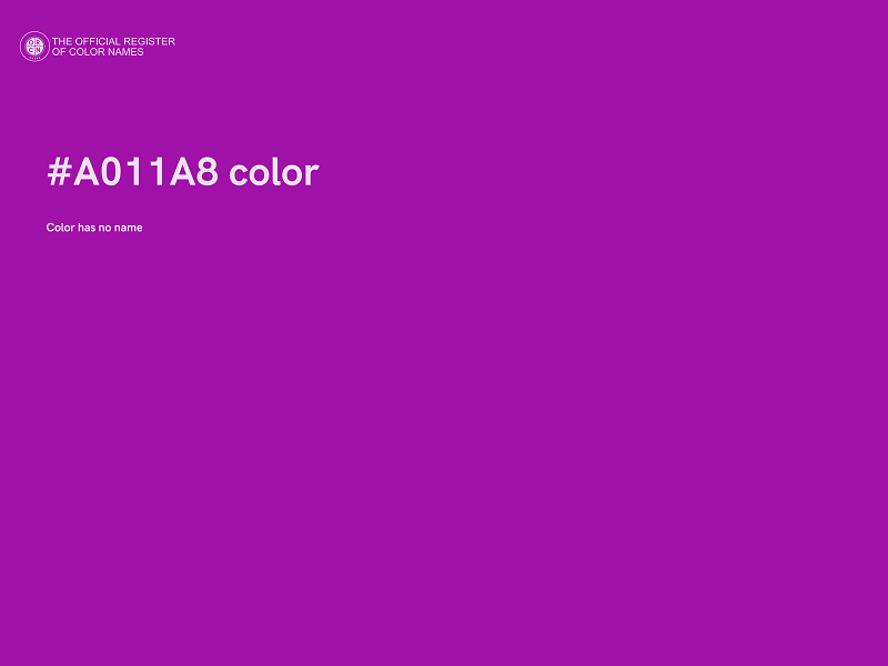 #A011A8 color image