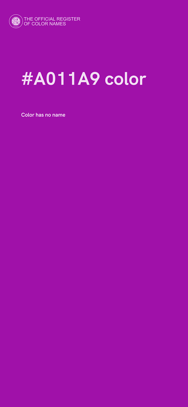 #A011A9 color image