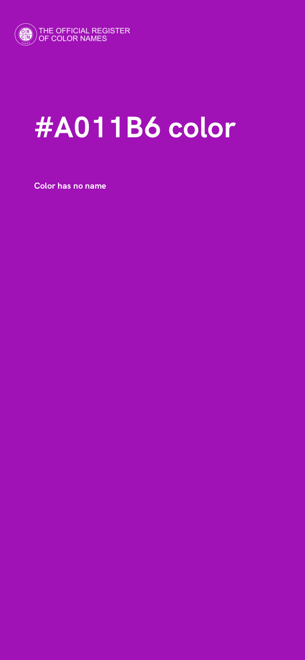 #A011B6 color image