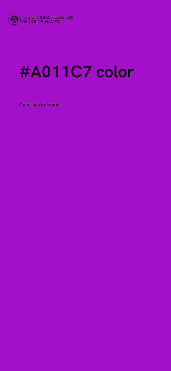 #A011C7 color image