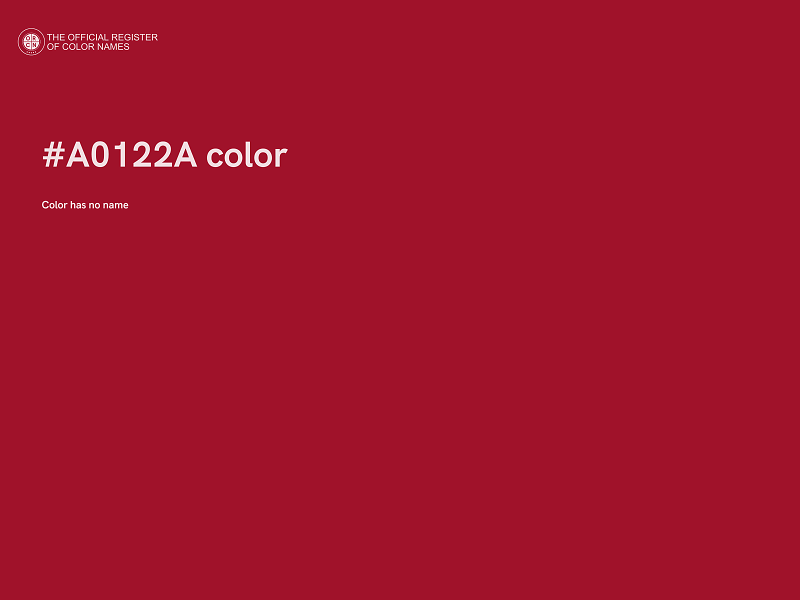 #A0122A color image