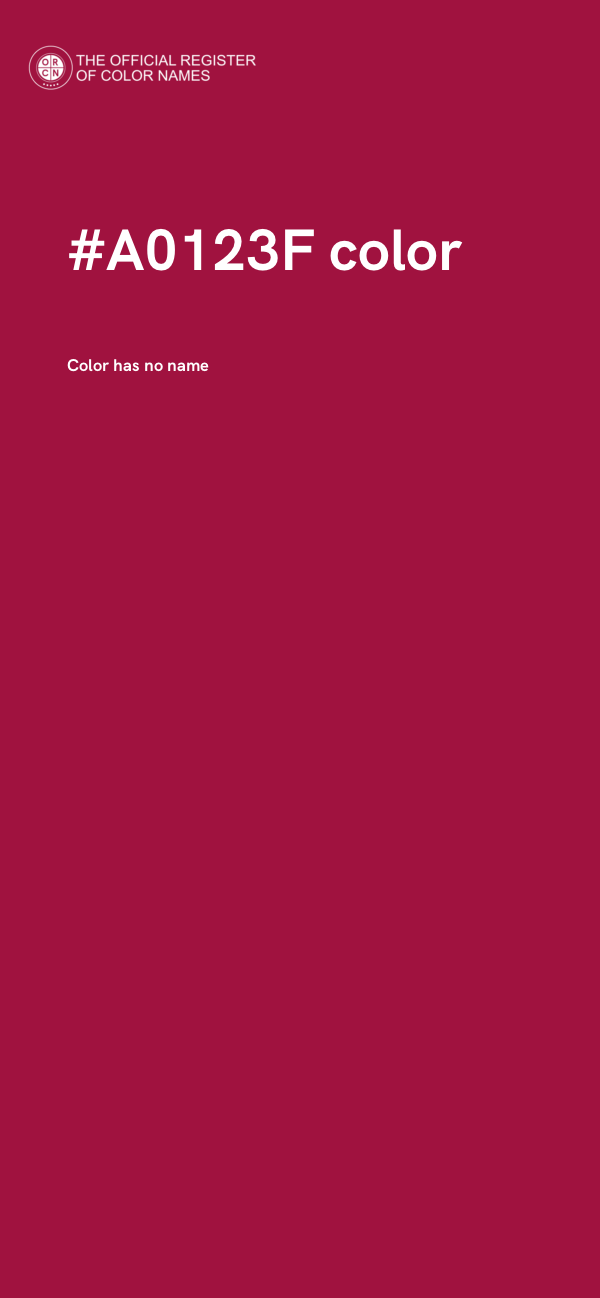 #A0123F color image