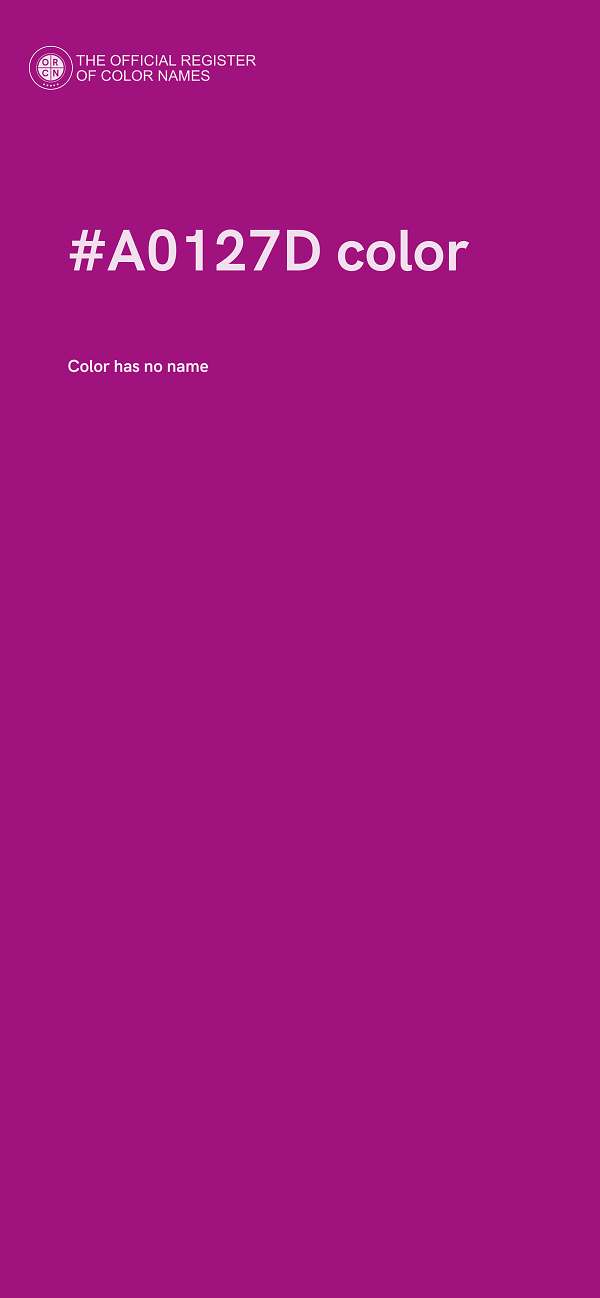 #A0127D color image