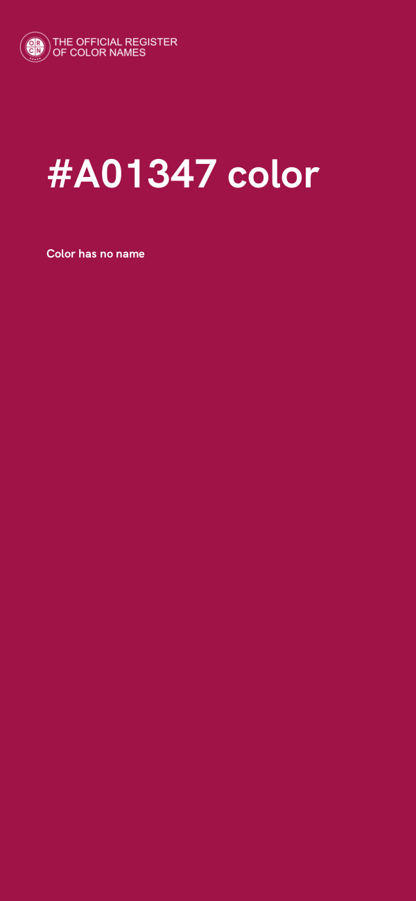 #A01347 color image