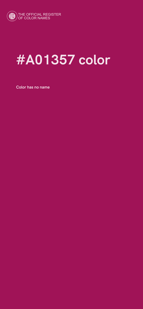 #A01357 color image