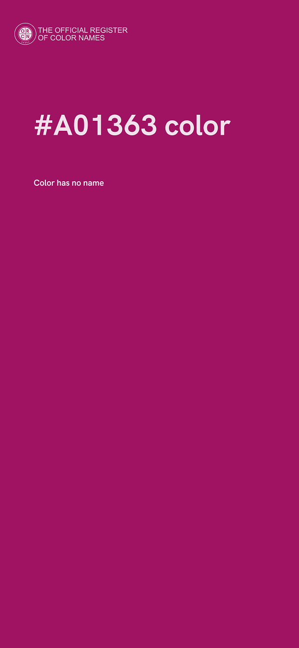 #A01363 color image