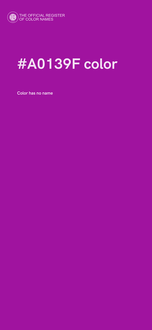 #A0139F color image