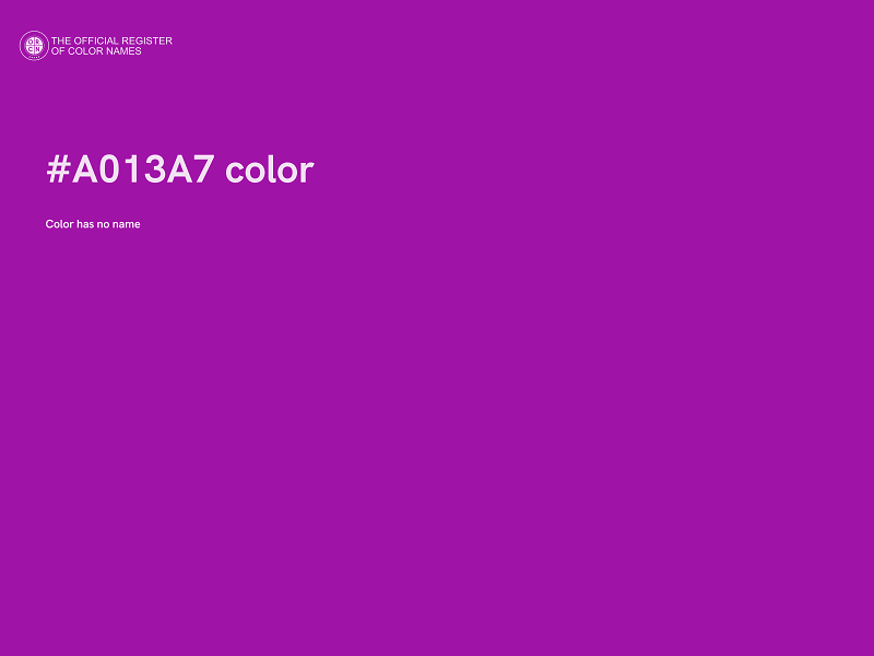 #A013A7 color image