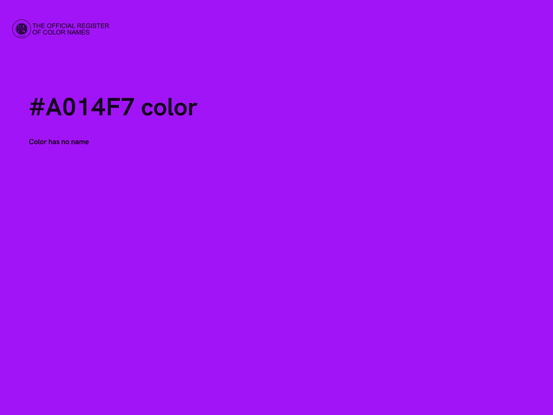 #A014F7 color image