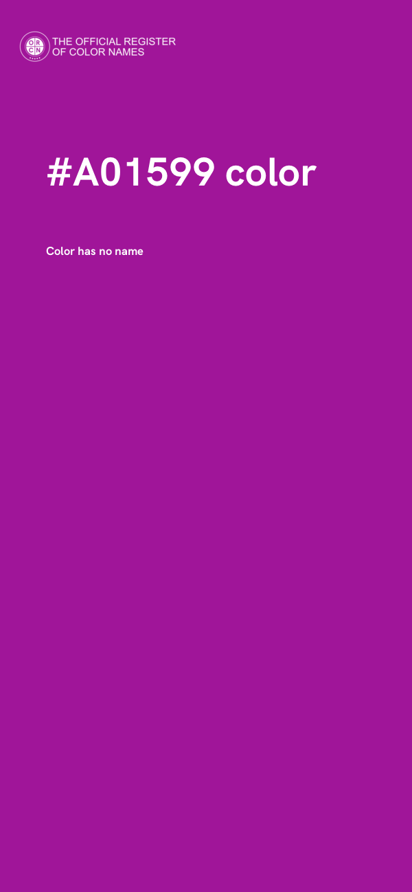 #A01599 color image