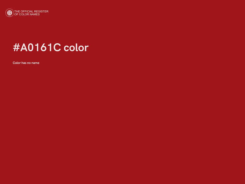 #A0161C color image