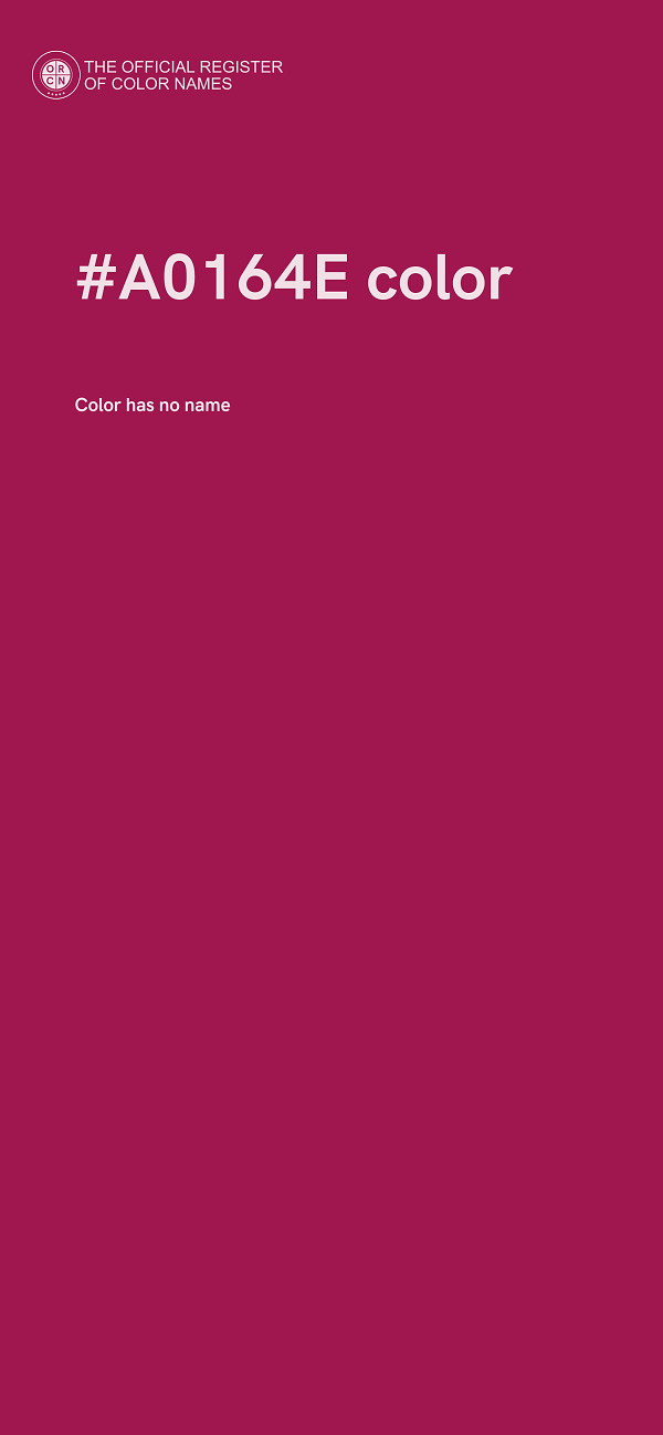 #A0164E color image