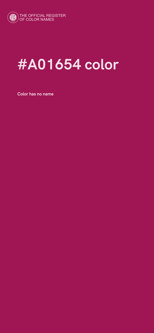 #A01654 color image