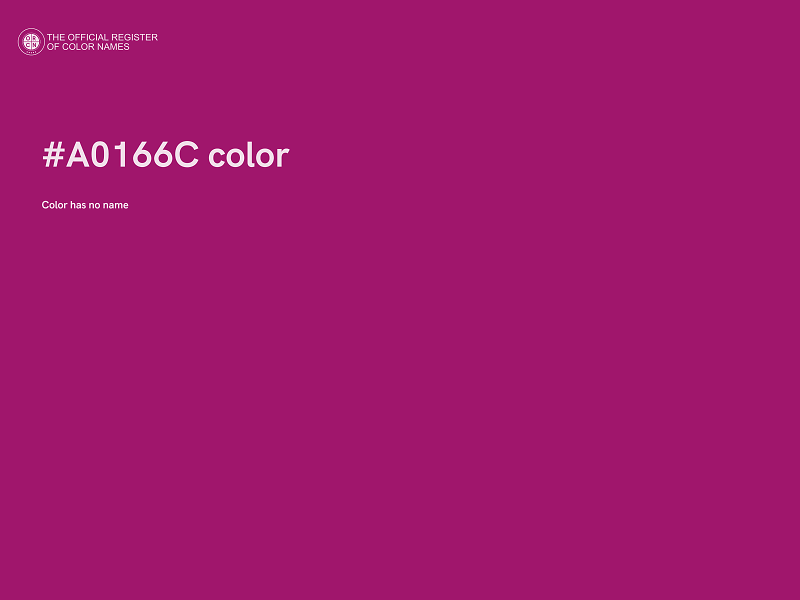 #A0166C color image