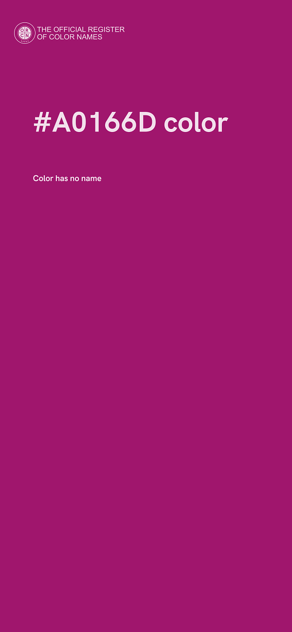 #A0166D color image