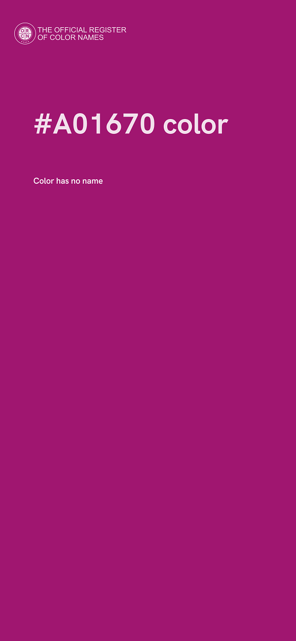 #A01670 color image