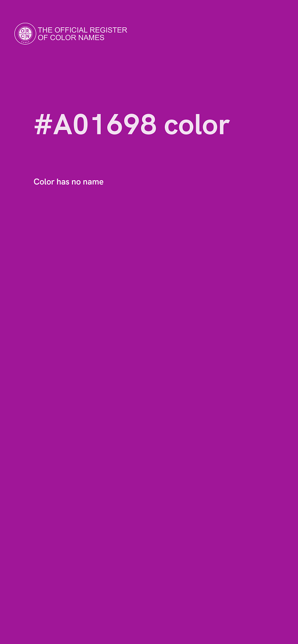#A01698 color image