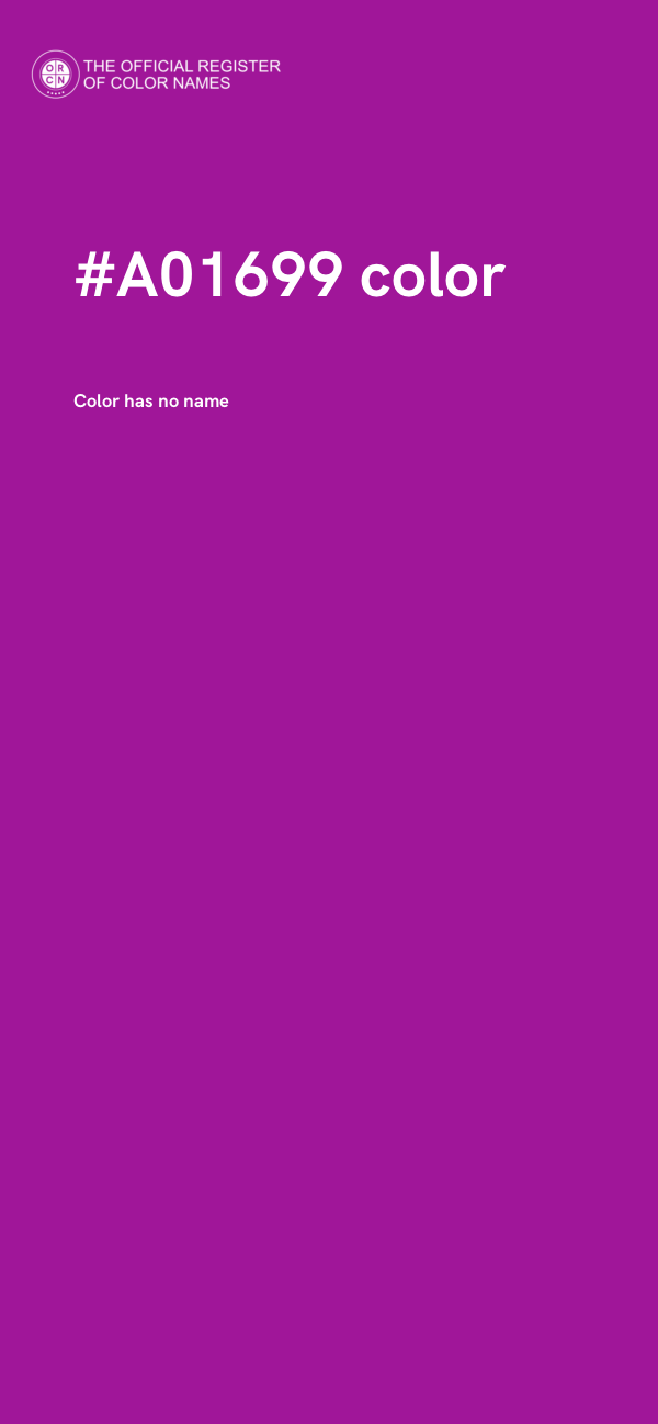 #A01699 color image