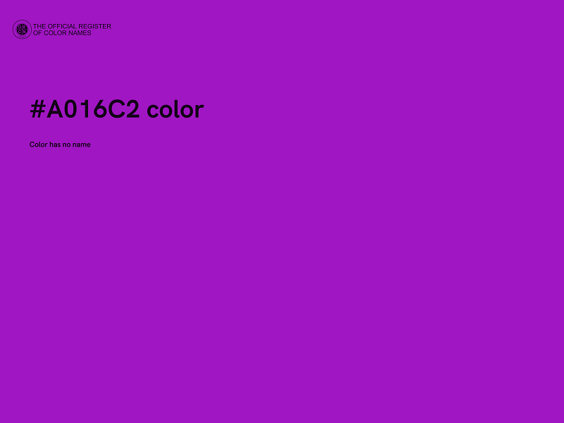 #A016C2 color image