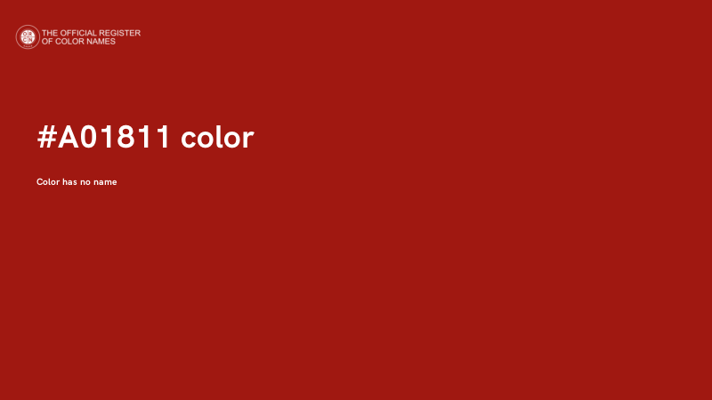 #A01811 color image