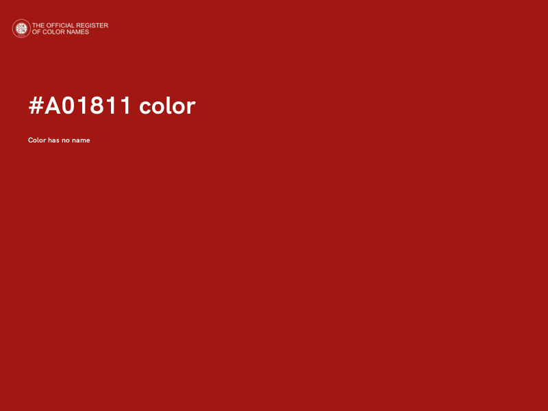 #A01811 color image
