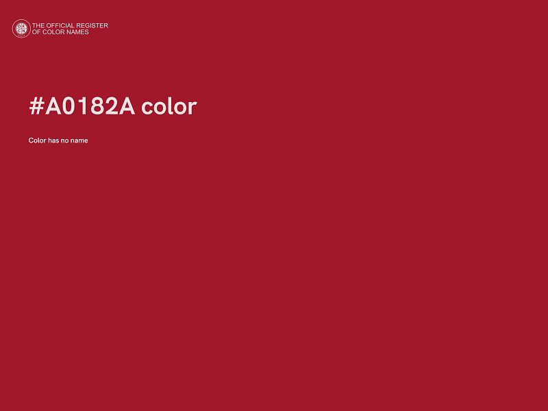 #A0182A color image