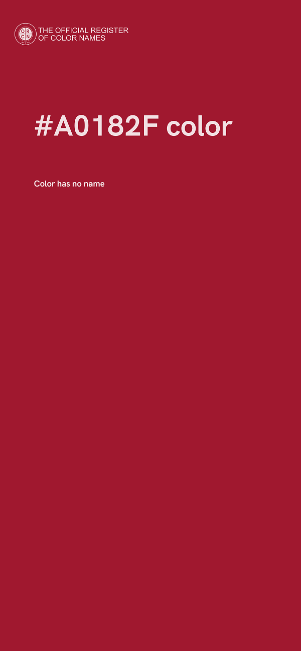 #A0182F color image