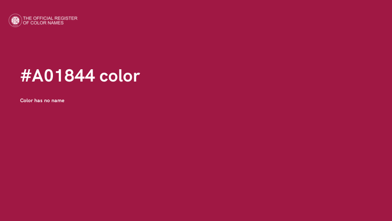 #A01844 color image