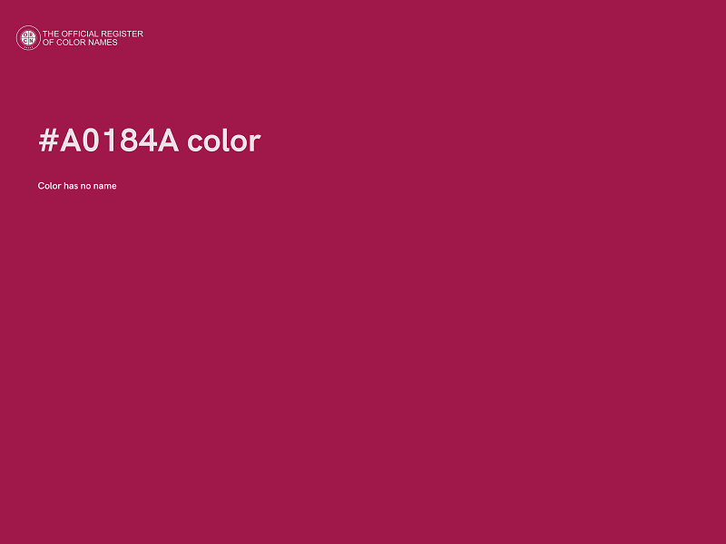 #A0184A color image